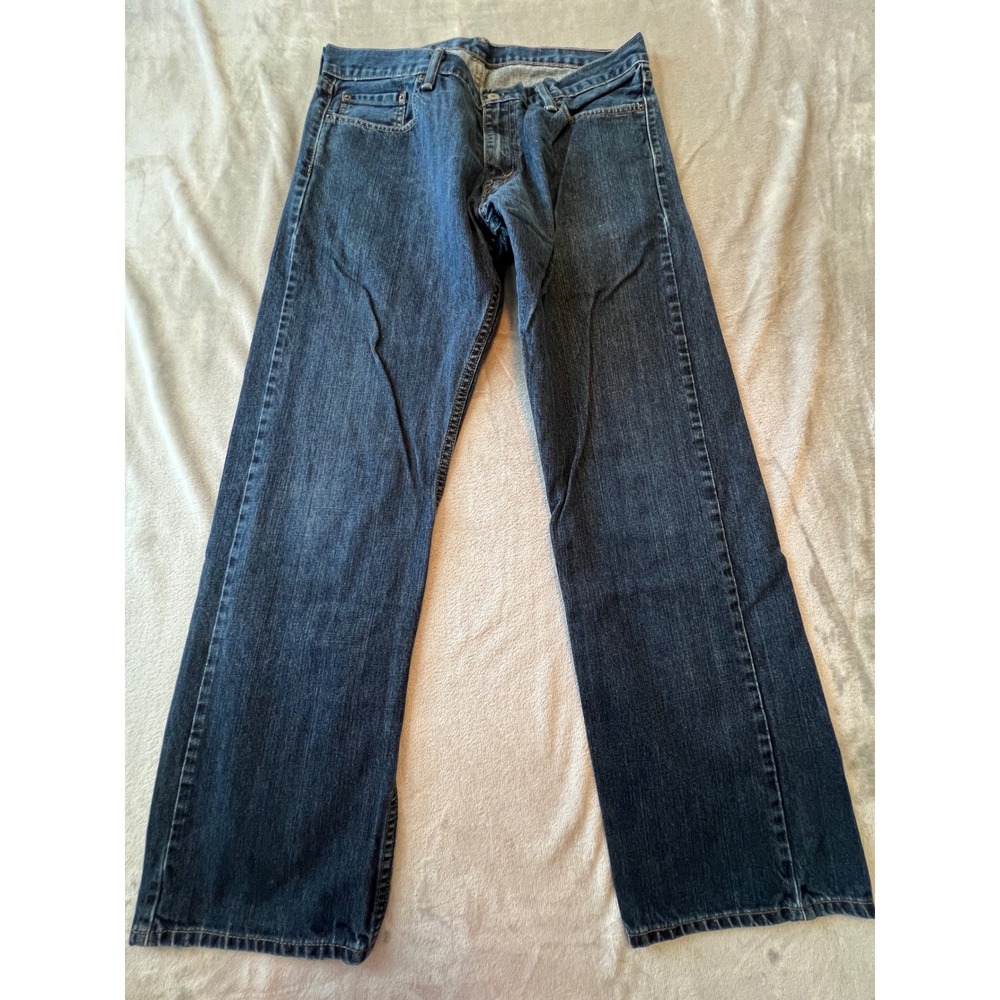 Levi's 514 Slim Straight Jeans Men 36x32 Blue Denim Cotton Pant